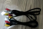AV線三對三機頂盒DVD連接老款電視機三色線3對3