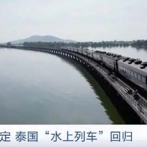 佛在水面上行駛！泰國“水上列車”回歸，游客打卡體驗→